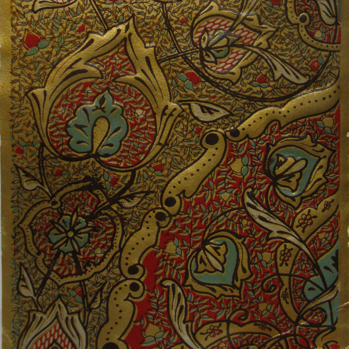 Hand Printed and embossed Wallpaper